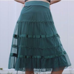 Matilda Jane Teal Blue Midi Skirt - Size Small